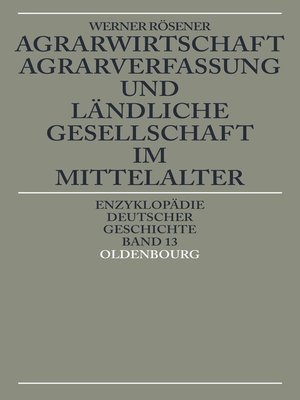 cover image of Agrarwirtschaft, Agrarverfassung und ländliche Gesellschaft im Mittelalter